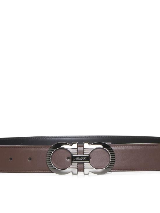  살바토레 페라가모 가죽 벨트 670308DOUBLEADJUS770928 COCOA BROWN NERO - SALVATORE FERRAGAMO