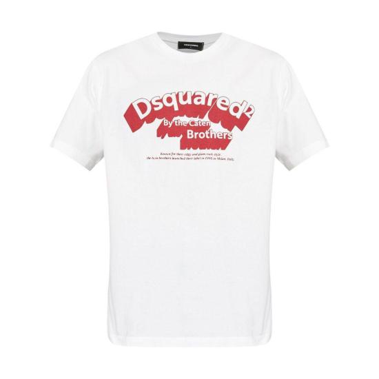 24FW 디스퀘어드2 반팔 티셔츠 D20014 S71GD1460 100 WHITE
