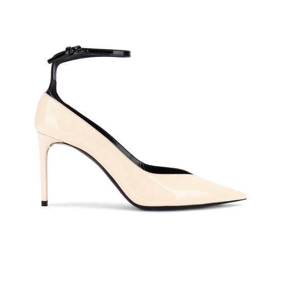  생로랑 힐/펌프스 ZOE ANKLE STRAP WHITE PT HL8 5 Beige BEIGE