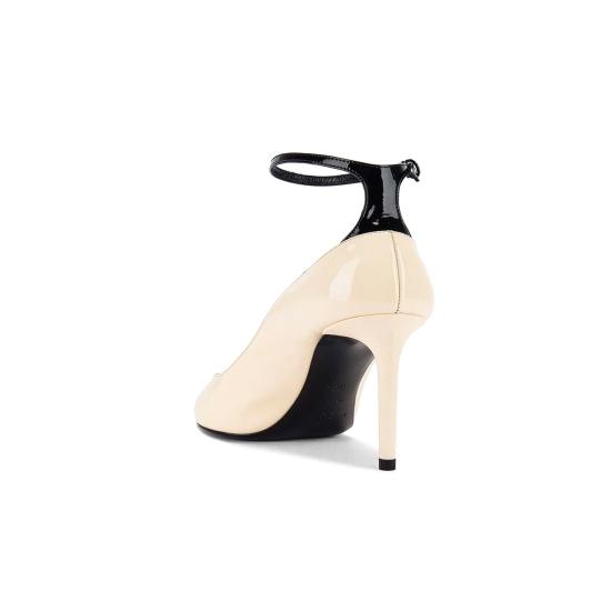  생로랑 힐/펌프스 ZOE ANKLE STRAP WHITE PT HL8 5 Beige BEIGE - SAINT LAURENT