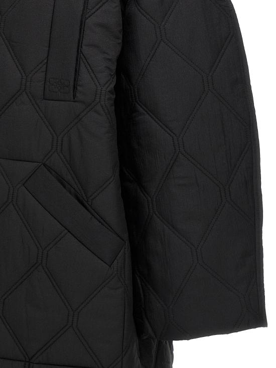  가니 코트 F9624099 Black - GANNI