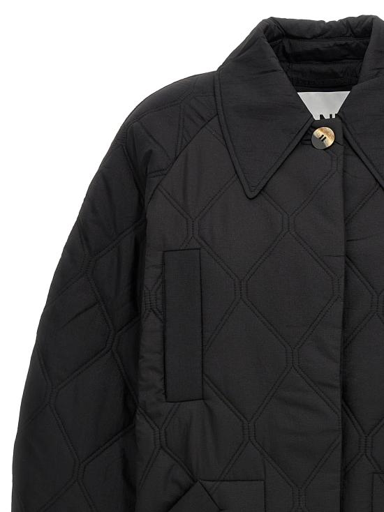  가니 코트 F9624099 Black - GANNI
