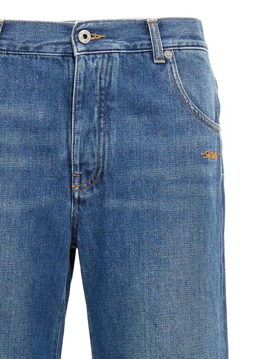 24FW 오프화이트 데님 팬츠 OWYA062F24DEN00244004400 Blue - OFF WHITE