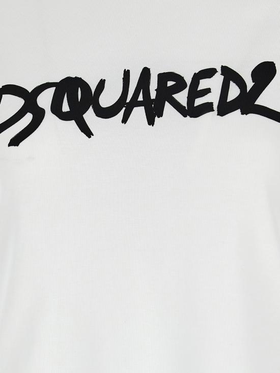  디스퀘어드2 반팔 티셔츠 S75GD0400S23010100 White Black - DSQUARED2