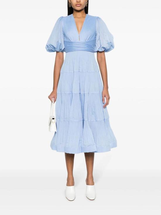  짐머만 미디 원피스 4889DRMATJAC Light Blue - ZIMMERMANN