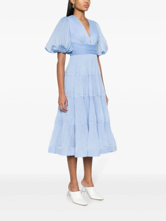  짐머만 미디 원피스 4889DRMATJAC Light Blue - ZIMMERMANN