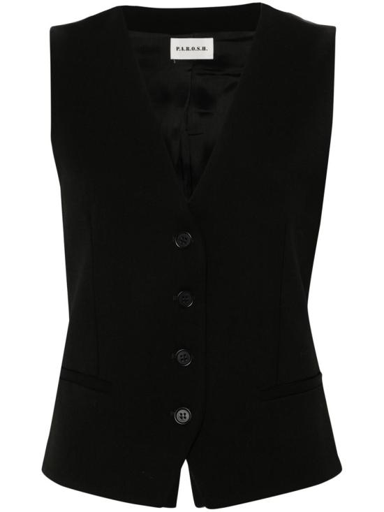 24FW 파로쉬 민소매 티셔츠 LILIUXY24 D410034 013 NERO Black