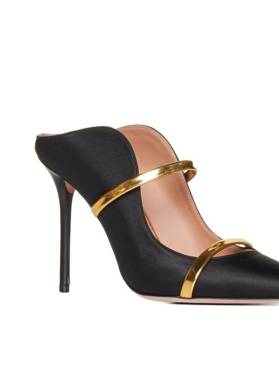  말론 슐저 샌들 MAUREEN10065SATINMIRRIRLEATHERBLACKGOLD Multicolor - MALONE SOULIERS