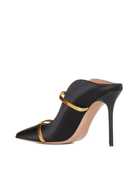  말론 슐저 샌들 MAUREEN10065SATINMIRRIRLEATHERBLACKGOLD Multicolor - MALONE SOULIERS
