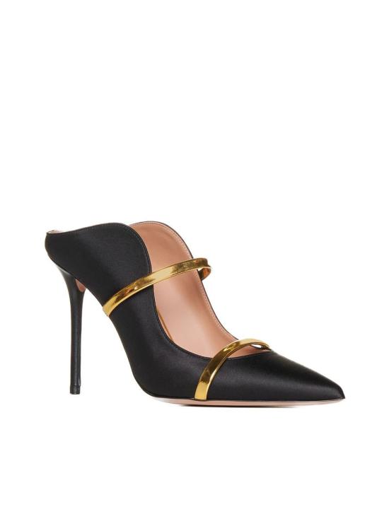  말론 슐저 샌들 MAUREEN10065SATINMIRRIRLEATHERBLACKGOLD Multicolor - MALONE SOULIERS