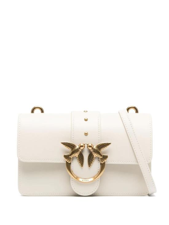 핑코 숄더백 100059 A0F1 Z14Q BIANCO SETA ANTIQUE GOLD WHITE