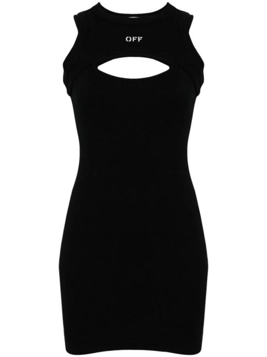 24FW 오프화이트 숏 원피스 OWDB496C99JER001 1001 BLACK WHITE Black