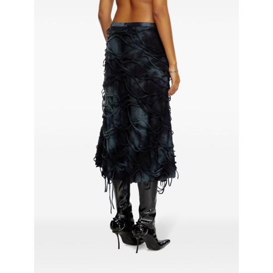  디젤 롱 스커트 0ANAY A14077 900 BLACK BLUE - DIESEL