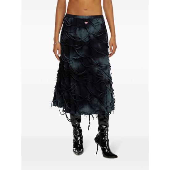  디젤 롱 스커트 0ANAY A14077 900 BLACK BLUE - DIESEL