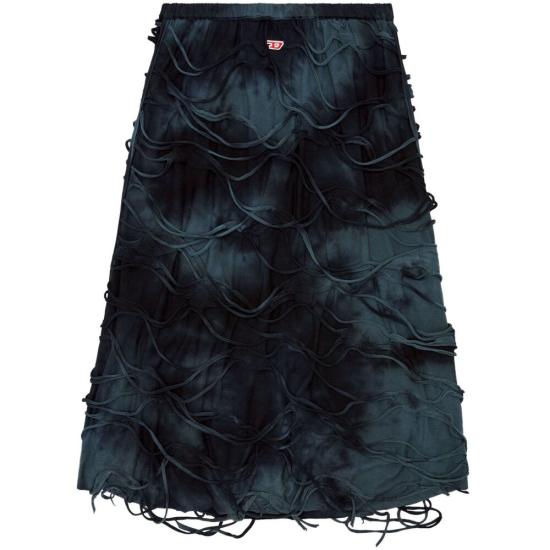  디젤 롱 스커트 0ANAY A14077 900 BLACK BLUE