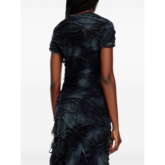 24FW 디젤 반팔 티셔츠 0ANAY A14076 900 BLUE - DIESEL