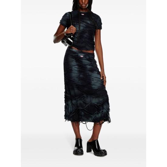 24FW 디젤 반팔 티셔츠 0ANAY A14076 900 BLUE - DIESEL