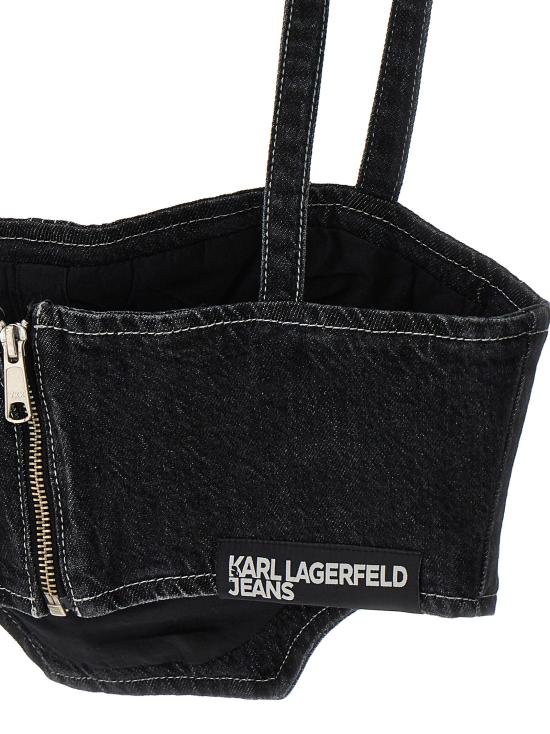  칼라거펠트 민소매 티셔츠 240J1600259 Black - KARL LAGERFELD