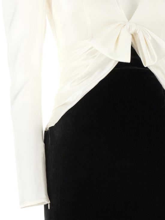  알레산드라리치 미디 원피스 FABX3844F43880922 White Black - ALESSANDRA RICH
