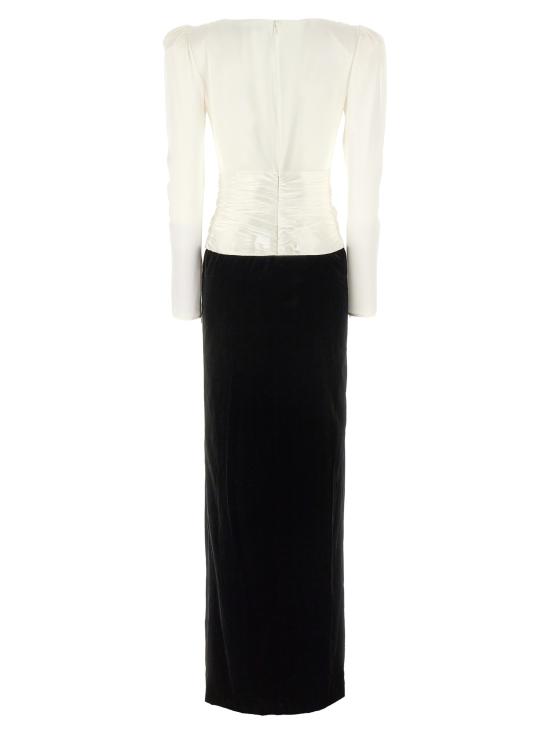  알레산드라리치 미디 원피스 FABX3844F43880922 White Black - ALESSANDRA RICH