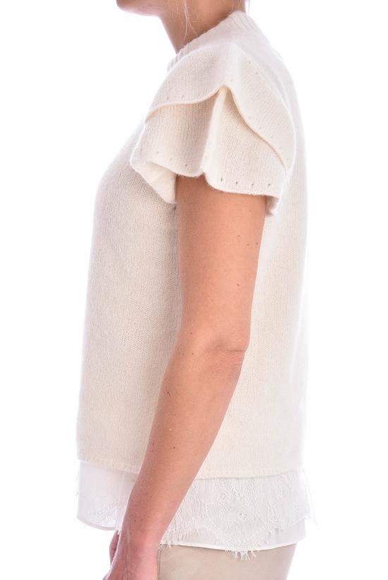  안토니아 잰더 캐시미어 반팔 티셔츠 AZ Maika Top - ANTONIA ZANDER CASHMERE