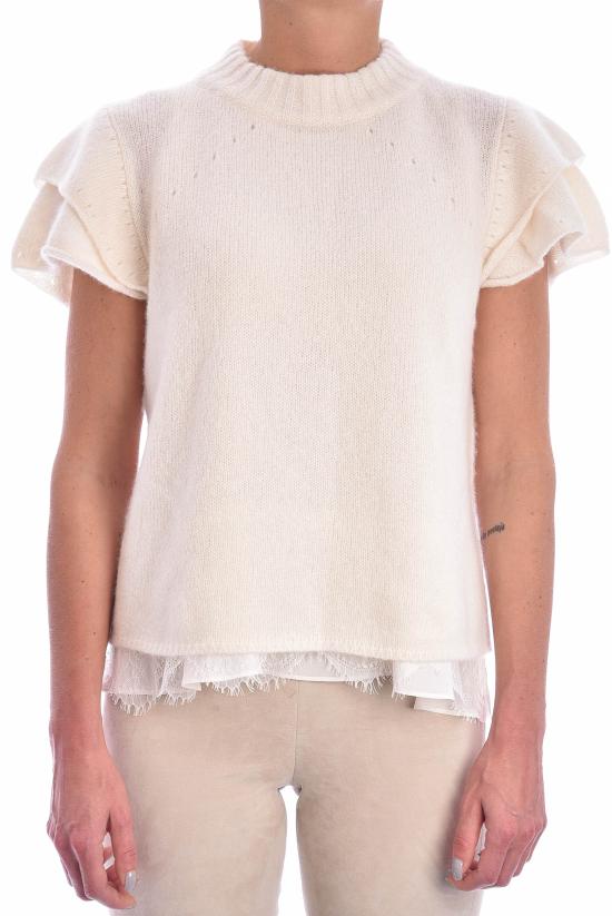  안토니아 잰더 캐시미어 반팔 티셔츠 AZ Maika Top