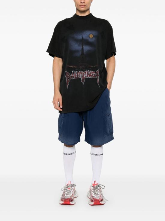  발렌시아가 반팔 티셔츠 791615 TQVY2 2020 WASH BLACK - BALENCIAGA