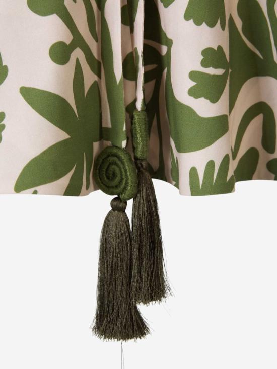  안드레스 오타로라 미디 스커트 SS24081POPLIN 100 COTTON FLORAL MOTIF - ANDRES OTALORA