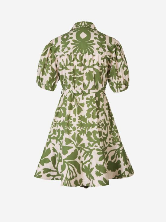  안드레스 오타로라 미디 스커트 SS24081POPLIN 100 COTTON FLORAL MOTIF - ANDRES OTALORA