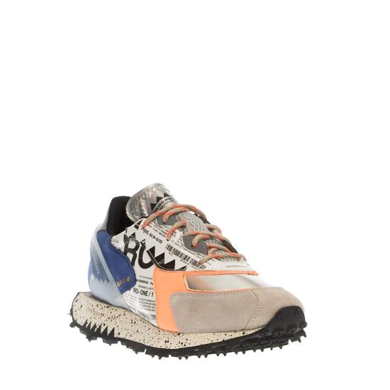  런오브 스니커즈 ROCKET FANTASIA WHITE GREY ORANGE BLUE - RUN OF