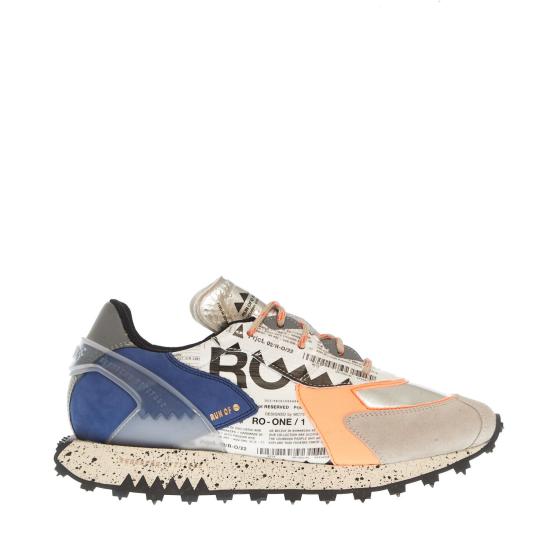  런오브 스니커즈 ROCKET FANTASIA WHITE GREY ORANGE BLUE