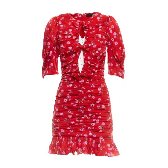  로테이트 원피스 1121922946 181763 RED FLOWERS PRINT