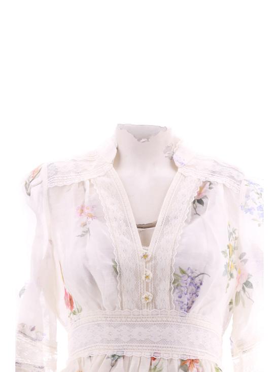  짐머만 숏 원피스 1129D 000 MBOTIVO Multi Botanical Ivory - ZIMMERMANN