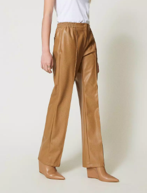 24FW 트윈셋 가죽 팬츠 242TP2201 11754 Sandy brown - TWINSET
