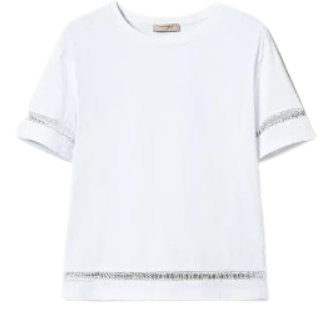 24FW 트윈셋 반팔 티셔츠 242TP2501 00001 White - TWINSET