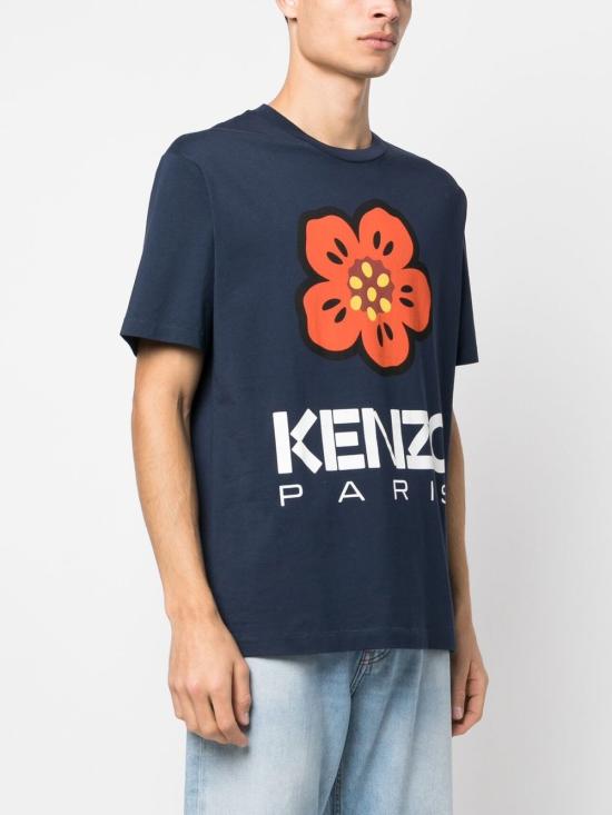  겐조 반팔 티셔츠 FD55TS4454SO77 MIDNIGHT BLUE - KENZO