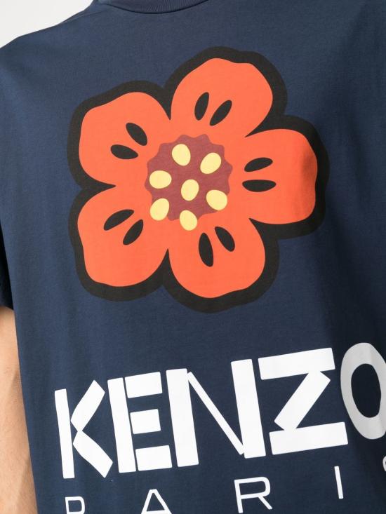  겐조 반팔 티셔츠 FD55TS4454SO77 MIDNIGHT BLUE - KENZO