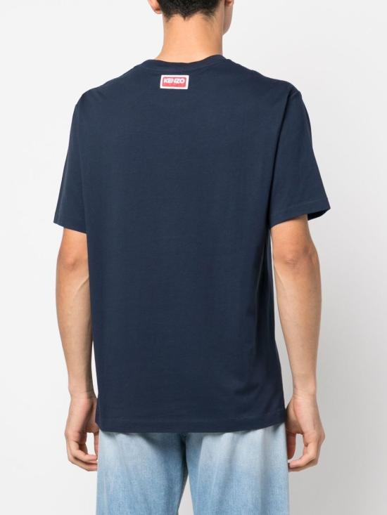  겐조 반팔 티셔츠 FD55TS4454SO77 MIDNIGHT BLUE - KENZO