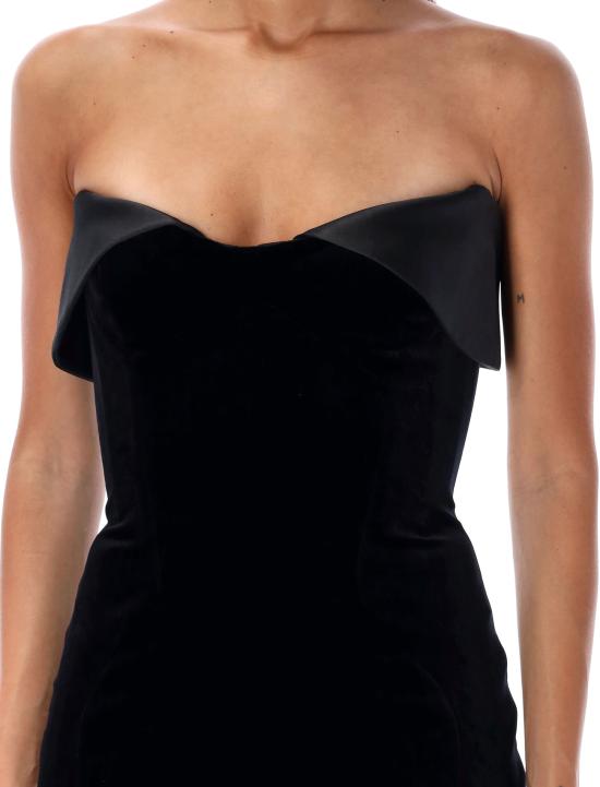 24FW 뮈글러 미디 원피스 24A24F1RO1648471 1999 BLACK - MUGLER