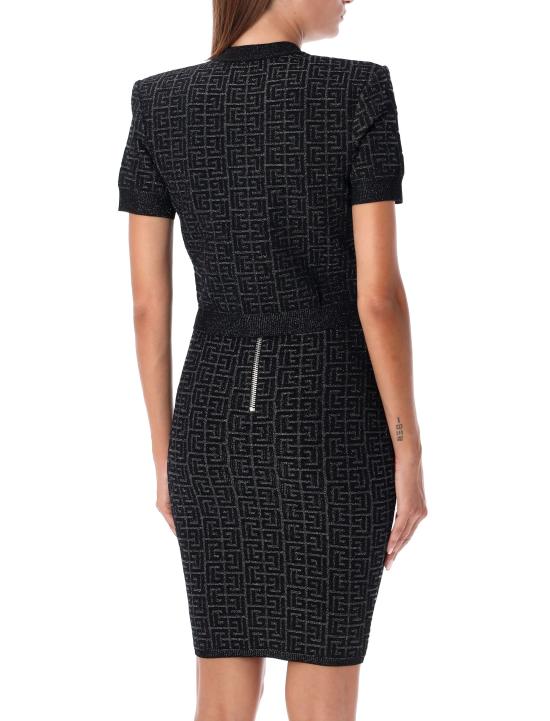 24FW 발망 스웨터 24ADF1SB215KG96 EAC BLACK SILVER - BALMAIN