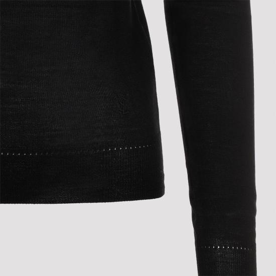 24FW 생로랑 터틀넥 800713 Y76HF 1000 NOIR - SAINT LAURENT