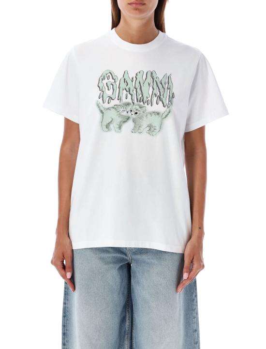 24FW 가니 반팔 티셔츠 24AT39173575 151 BRIGHT WHITE