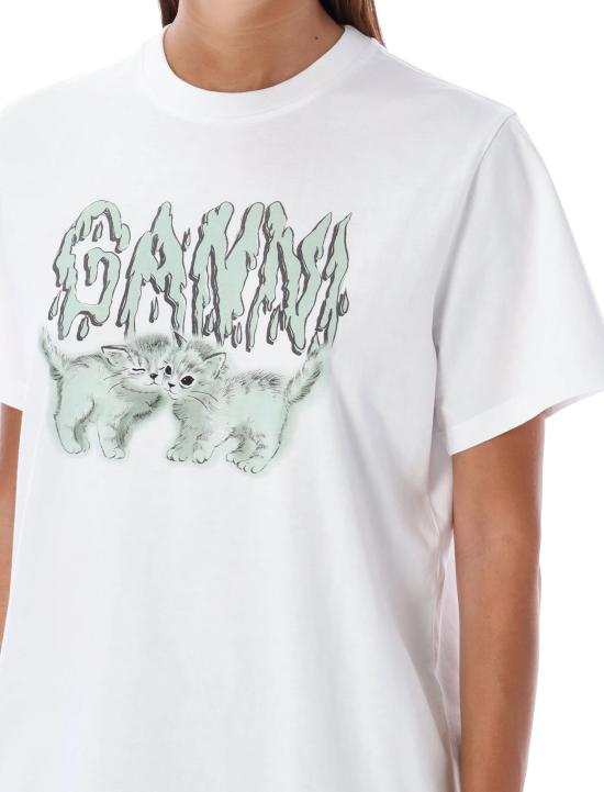 24FW 가니 반팔 티셔츠 24AT39173575 151 BRIGHT WHITE - GANNI