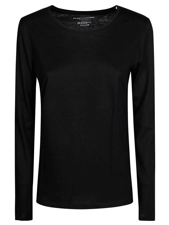  마제스틱필라쳐 긴팔 티셔츠 H24M005FTS008 002 NOIR Nero