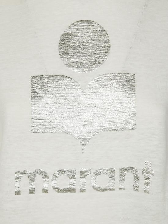 24FW 이자벨마랑에뚜왈 반팔 티셔츠 24PTS0001FB A1N10E WHITE LIGHT GOLD WHLG BIANCO - ISABEL MARANT ETOILE