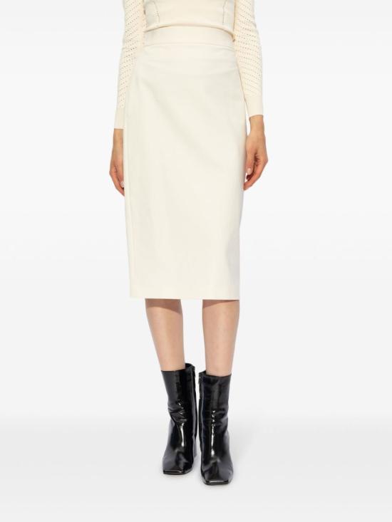  막스마라 미디 스커트 21106061600 White - MAX MARA