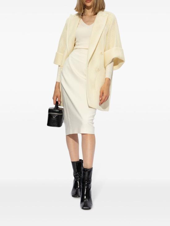  막스마라 미디 스커트 21106061600 White - MAX MARA