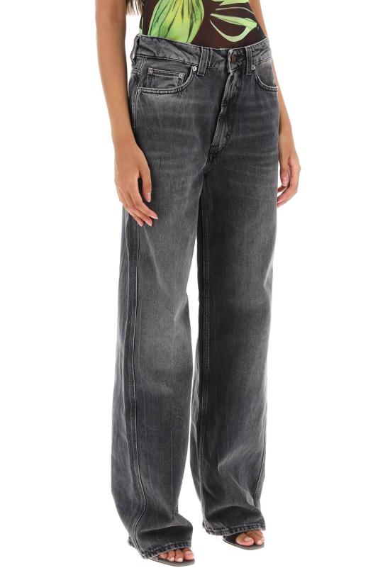 24FW 하이쿠레 스트레이트 팬츠 HEW03300DF119 NERO - HAIKURE