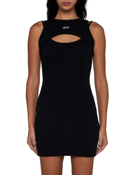 24FW 오프화이트 숏 원피스 OWDB496C99JER001 NERO - OFF WHITE