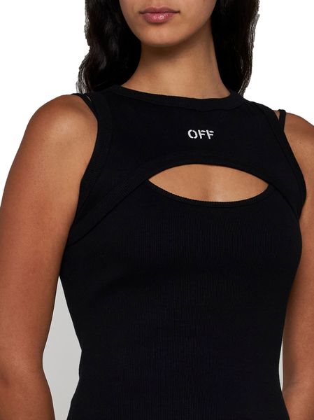 24FW 오프화이트 숏 원피스 OWDB496C99JER001 NERO - OFF WHITE